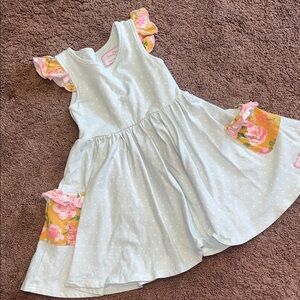 SweetHoney Polka Dot Dress with Floral Accents